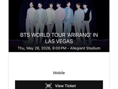 BTS ticket for Las Vegas concert