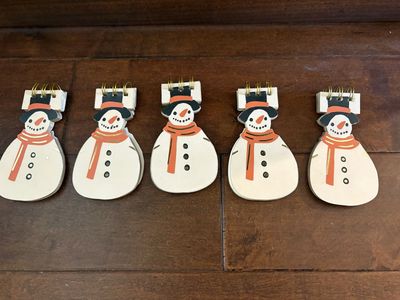 5 New Small Snowman Notebooks