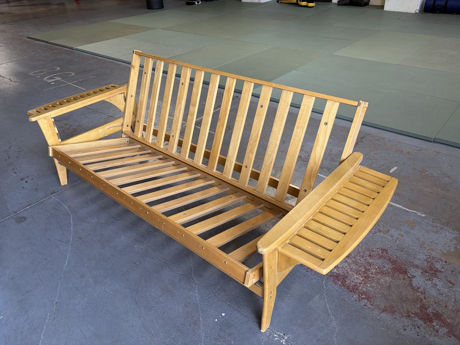 Wooden Futon Frame Convertible Sofa Bed Full/Queen Size $100 OBO