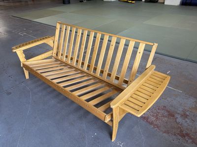 Wooden Futon Frame Convertible Sofa Bed Full/Queen Size $100 OBO