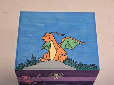 Hand Painted Wooden Pokemon Box
