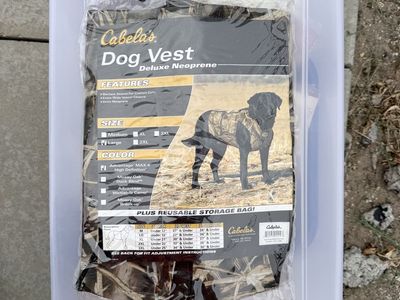 Cabela's Deluxe Neoprene Dog Vest - Mossy Oak Duck Blind Camo, Size L