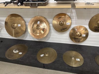 Used Zildjian ZBT & Sabian Cymbals - Various Sizes - Great for Drummers