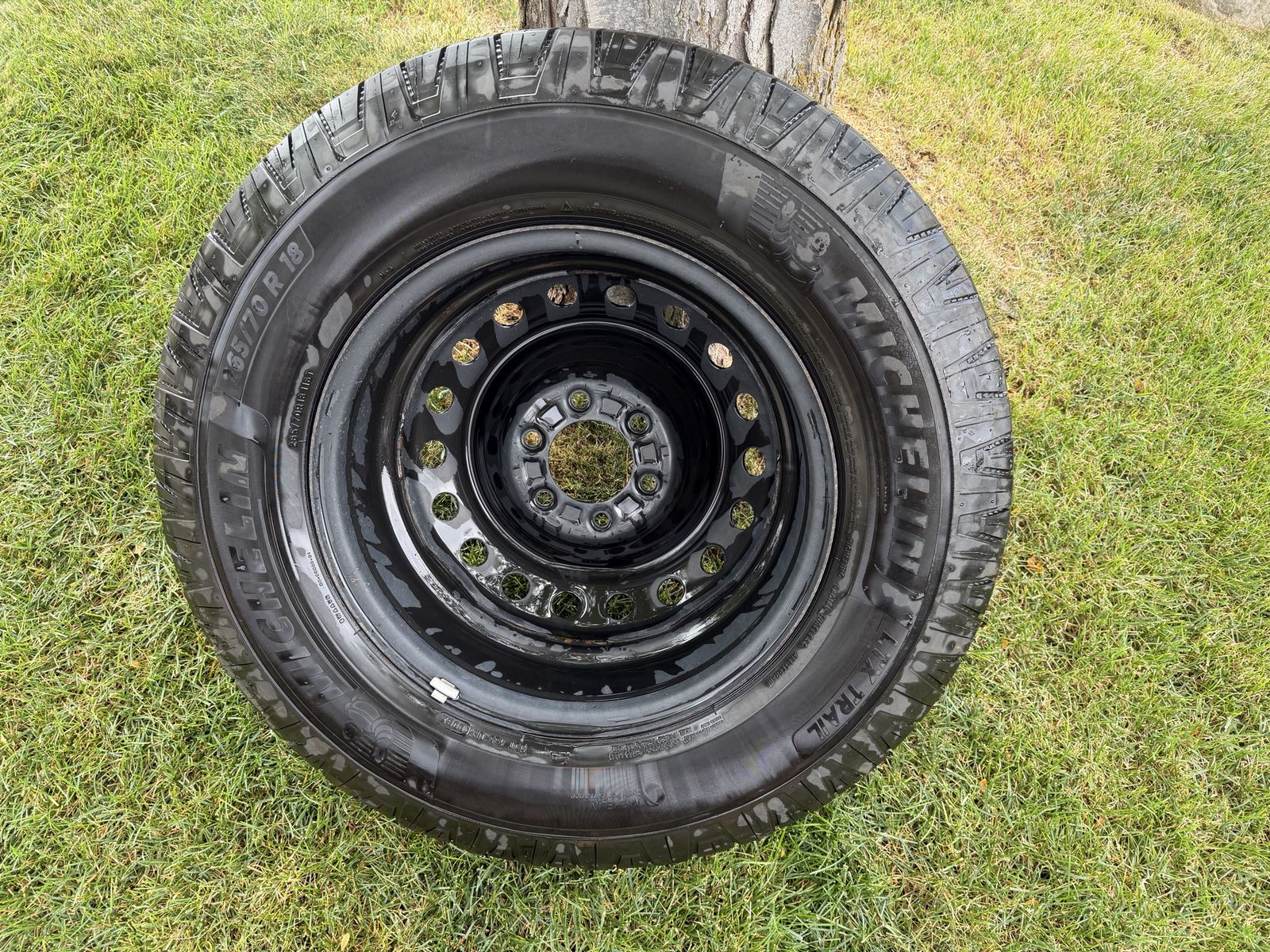 Michelin LTX Trail 265/70R18 Tire on Black Steel Wheel Rim