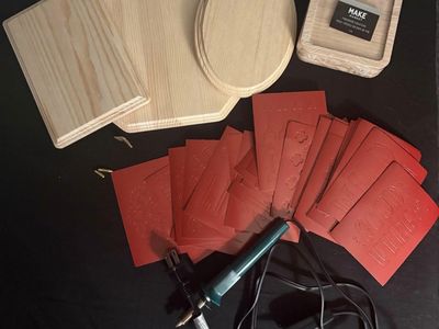 Make Market Wood burning/carving Kit with Wood Blanks, Coasters & Stencils - Create Custom Designs