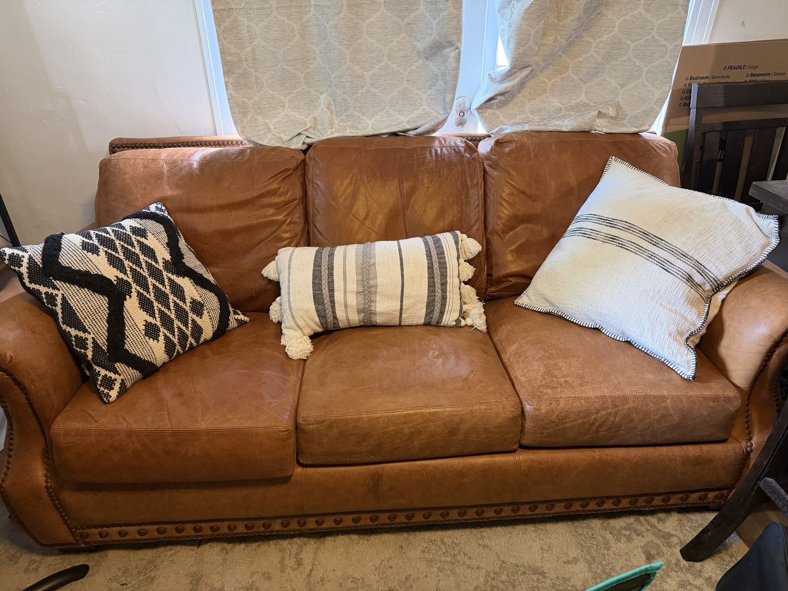 Brown Leather Counch