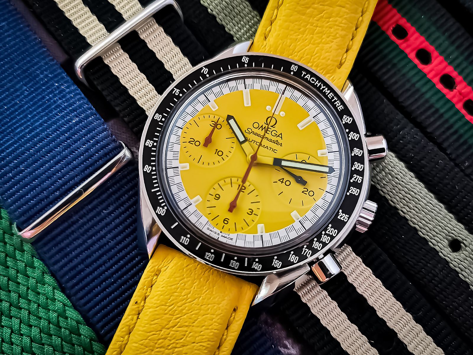 Yellow Omega SpeedMaster