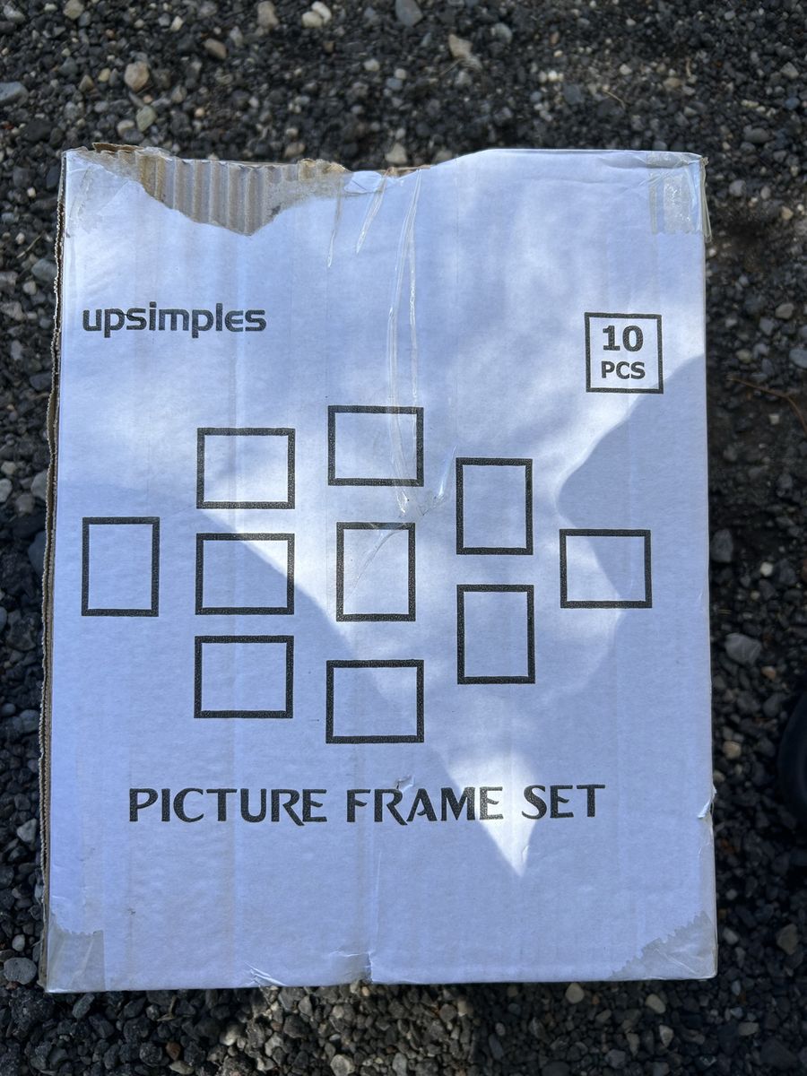 10 Black Picture Frame Set 9x11 Matted 5x7