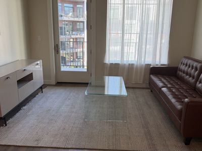 Modern Waterfall Glass Coffee Table