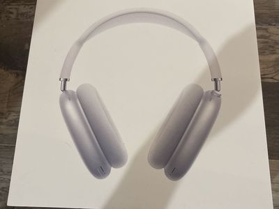 Brand new white AirPod max, open just for pictures