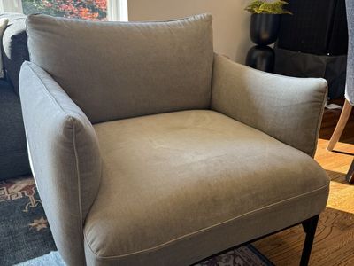 West Elm Upholstered Accent Chair in Gray