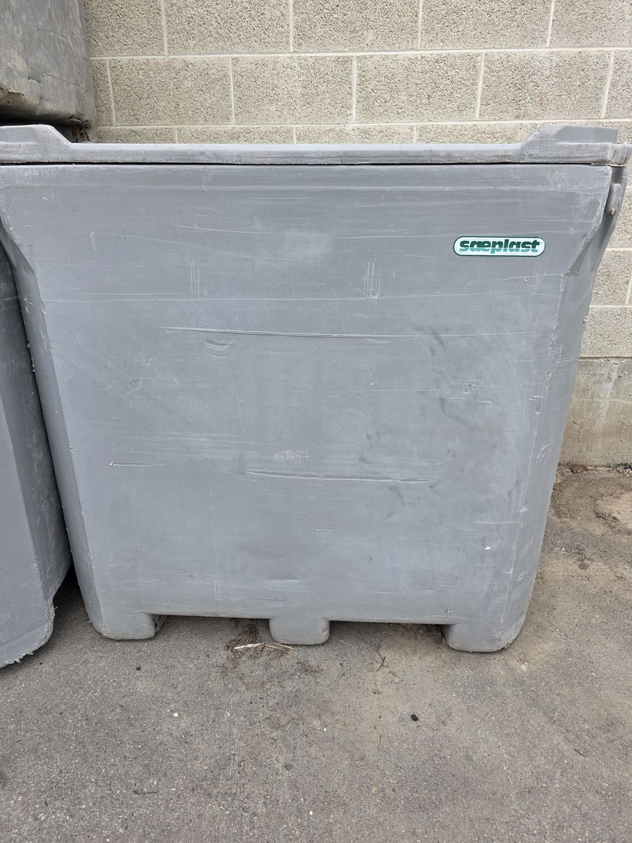 Plastic Gaylord Storage Container 48x46" with lid HD Excellent Condition