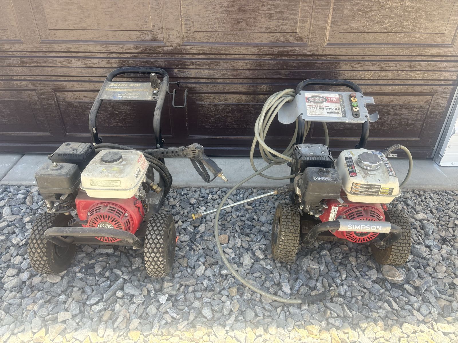 Two Non Running Pressure Washers