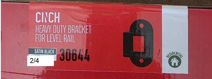 CINCH HEAVY DUTY LEVEL BRACKET FOR DECK RAIL (2 EACH)