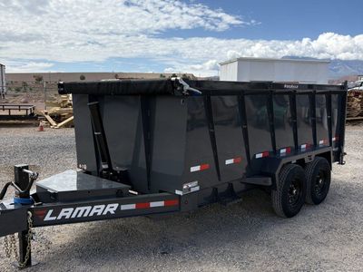 7x16 Lamar DT Dump Trailer - 48" Sides - 14K GVWR - Telescopic