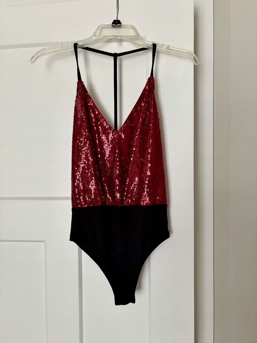 Red Sequin Body Suit