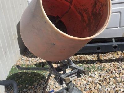 Portable Electric Concrete Mixer with Poly Drum and Wheels