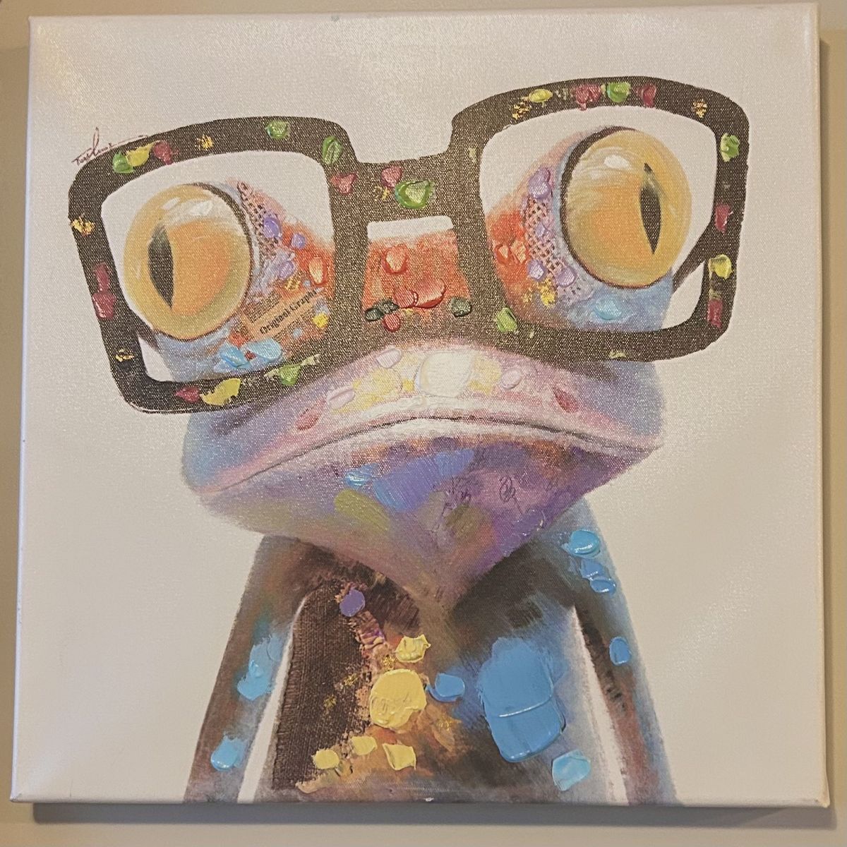 Colorful Chameleon Canvas Art