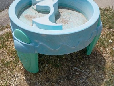 Kids Outdoor Plastic Water Table - Blue and Green