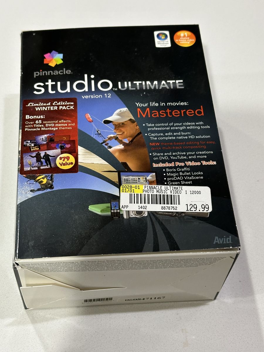 Pinnacle Studio Ultimate Version 12 Video Editing Software