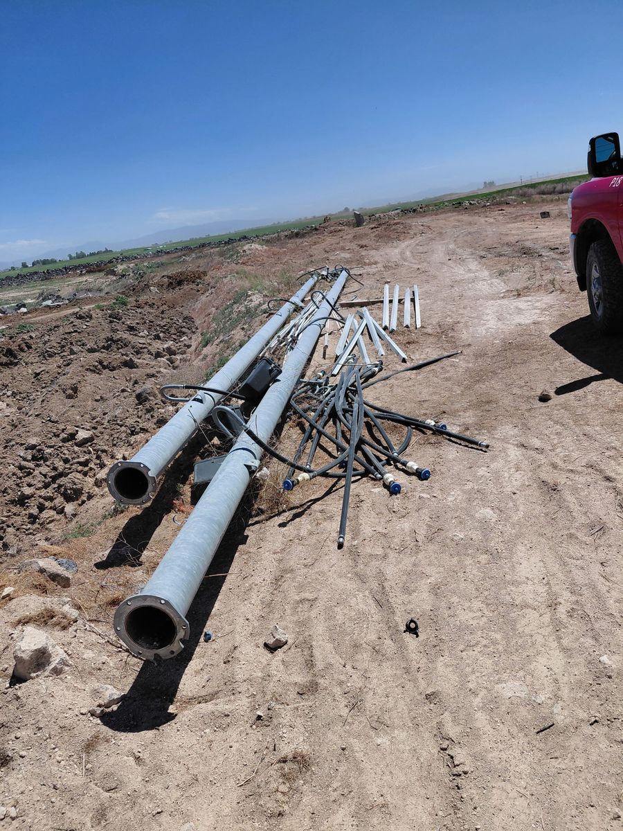 6” galvanized pivot pipe