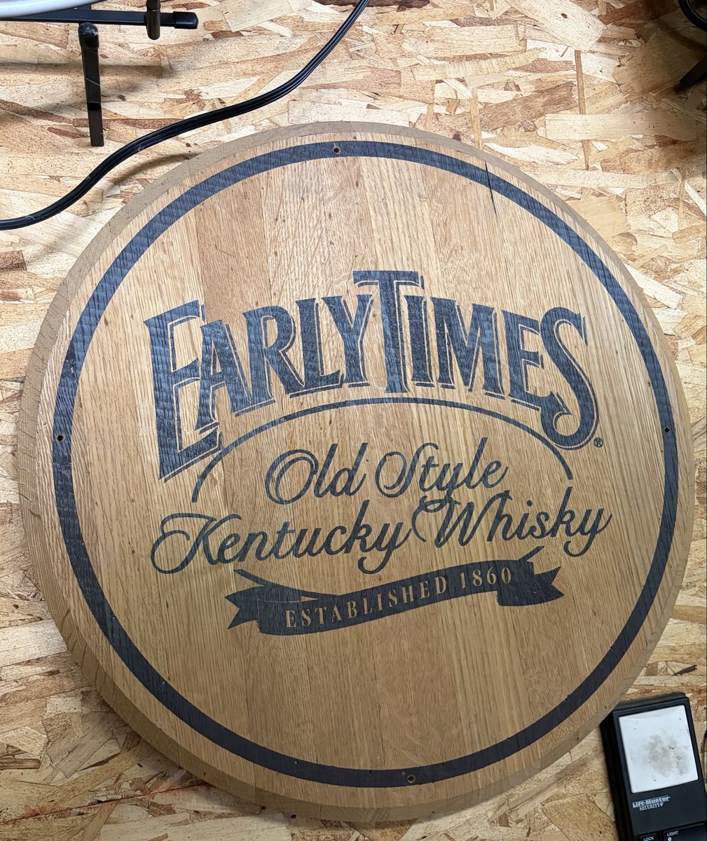 Vintage wooden Kentucky whisky display sign