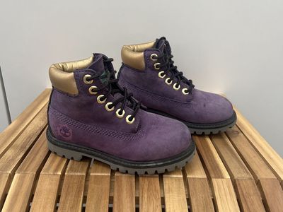Timberland 6-Inch Premium Boots - Purple Suede - Toddler Size 9.5