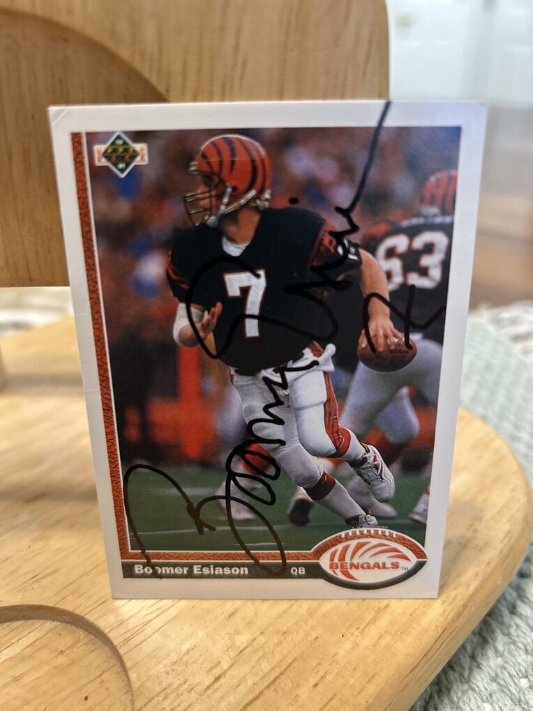 Boomer Esiason Autograph Bengals Signed Football