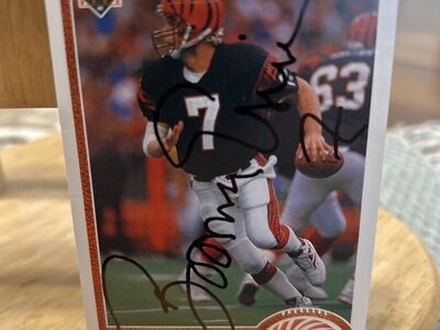 Boomer Esiason Autograph Bengals Signed Football