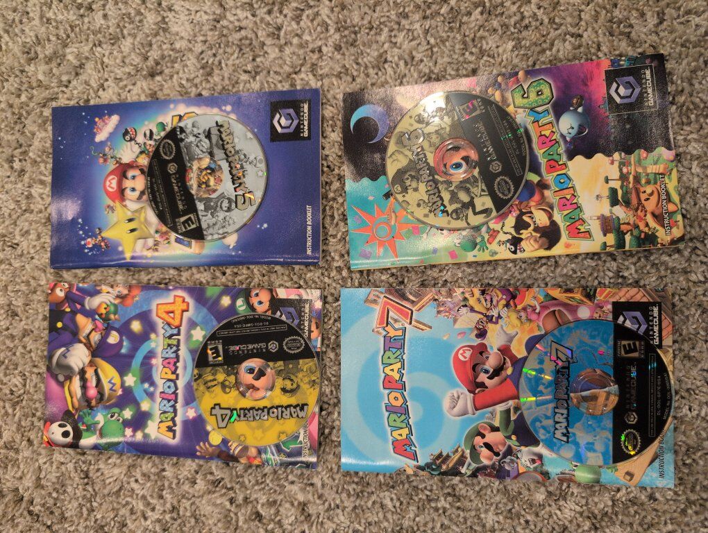 Mario Party 4,5,6,7 GameCube collection