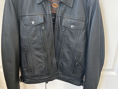 Womens Leather Riding Jacket Size M