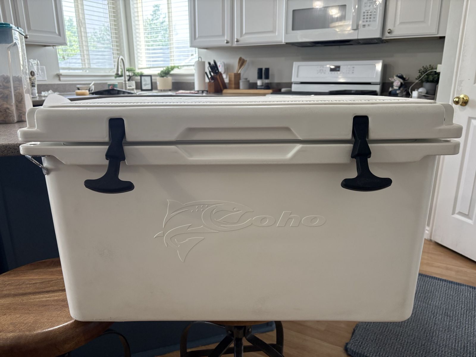 COHO 55 Quart Roto-Molded Cooler - Heavy-Duty Ice Chest, White, Excellent Condition