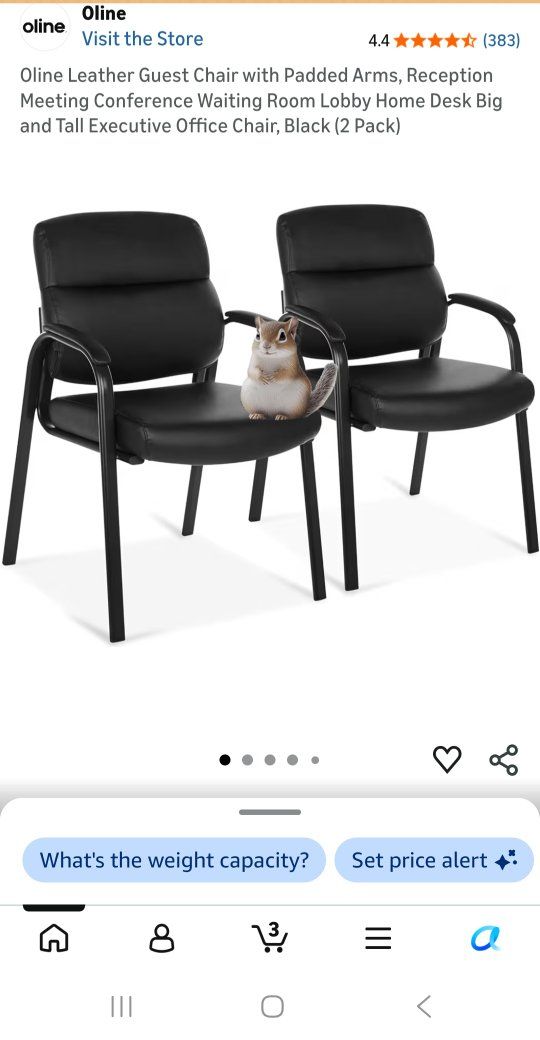 2 pack leather Oline ergocomfort chairs