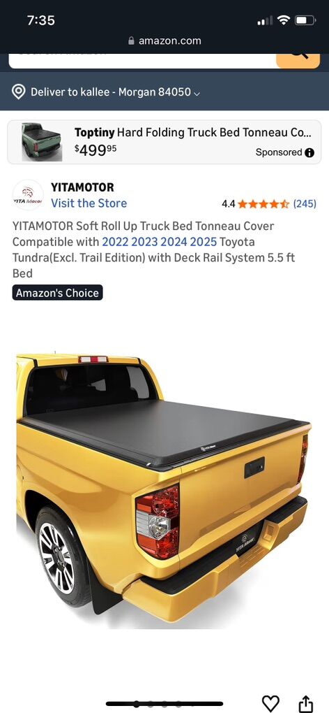 5.5 Ft Soft Roll Up Bed Tonneau Cover Toyota Tundr