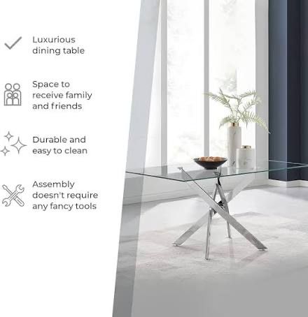 NEW IN BOX - STUNNING Z GALLERIES 39” DINING TABLE  - MODERN ART INFLUENCE $200 obo