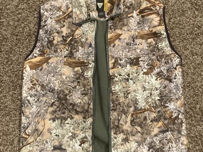 King's Camo Desert Shadow Pattern Fleece Wind Defender Vest Men's Size Xl