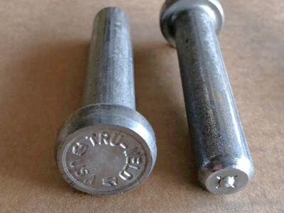 Tru Weld Stud 4-1/4" OAL x 1-1/4" Head x 3/4" Bottom Hardware Steel (Lot of 10)