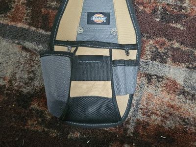 Dickies Work Tool Pouch Belt Clip Holster Tan and Grey Canvas