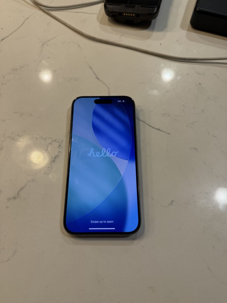 Apple iPhone 15 Pro, 256GB, Unlocked - Cracked Back Glass, 81% Battery Health