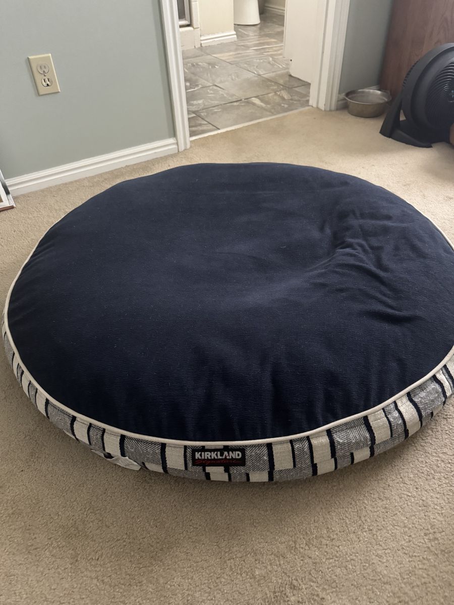 Large round dog bed