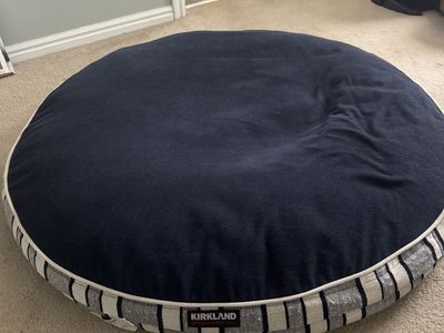 Large round dog bed