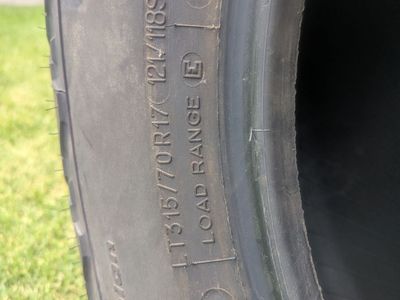 BFG 315 70R17 KO2 load range E