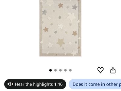 Town & Country Play Super Star Galaxy Kids Area Rug 7'10"x10'2" Beige/Multi