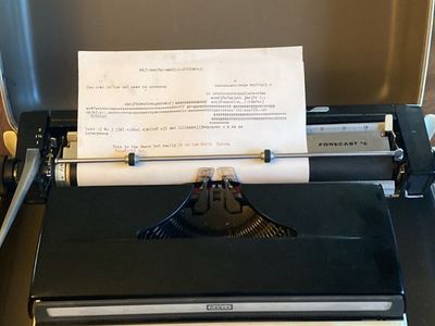 1965 Sears Forecast 12 Portable Mechanical Typewriter by Smith-Corona - 12" Carriage & Case
