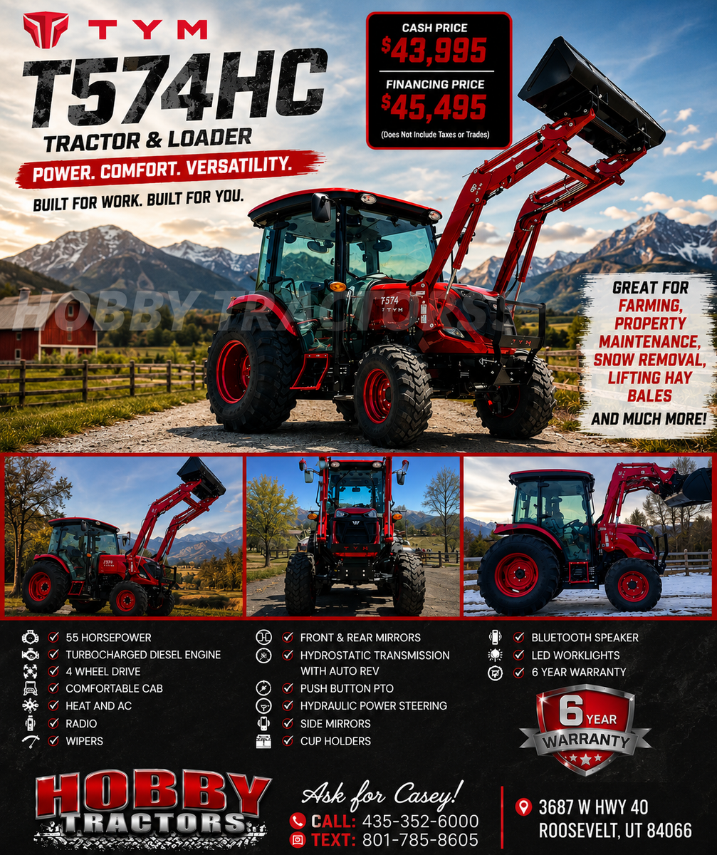  NEW TYM T574HC TRACTOR & LOADER