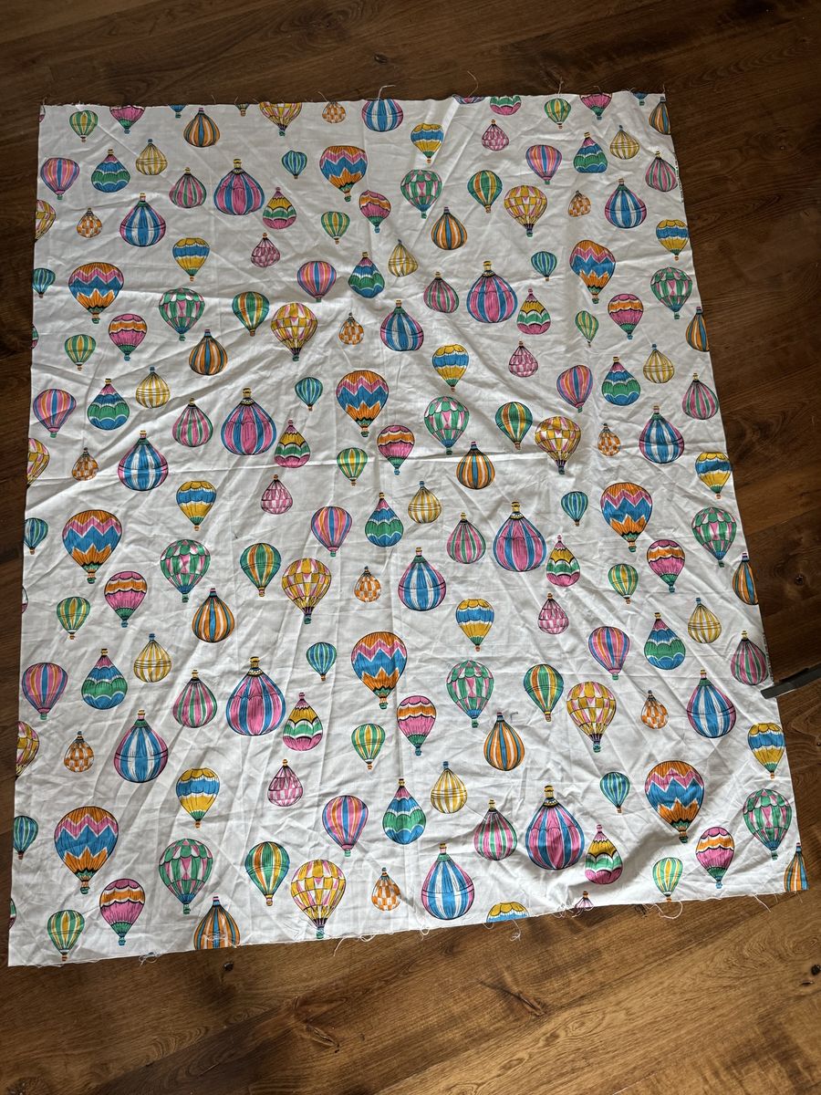 54” L x 45” W vintage hot air balloon fabric material