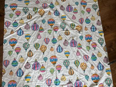 54” L x 45” W vintage hot air balloon fabric material