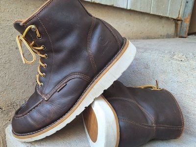 Mens Carhartt Waterproof Brown Leather Boots Sz 11