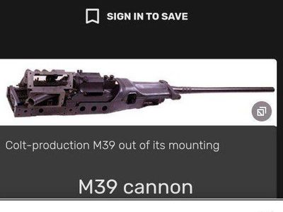 20mm Colt M39 Cannon Barrel