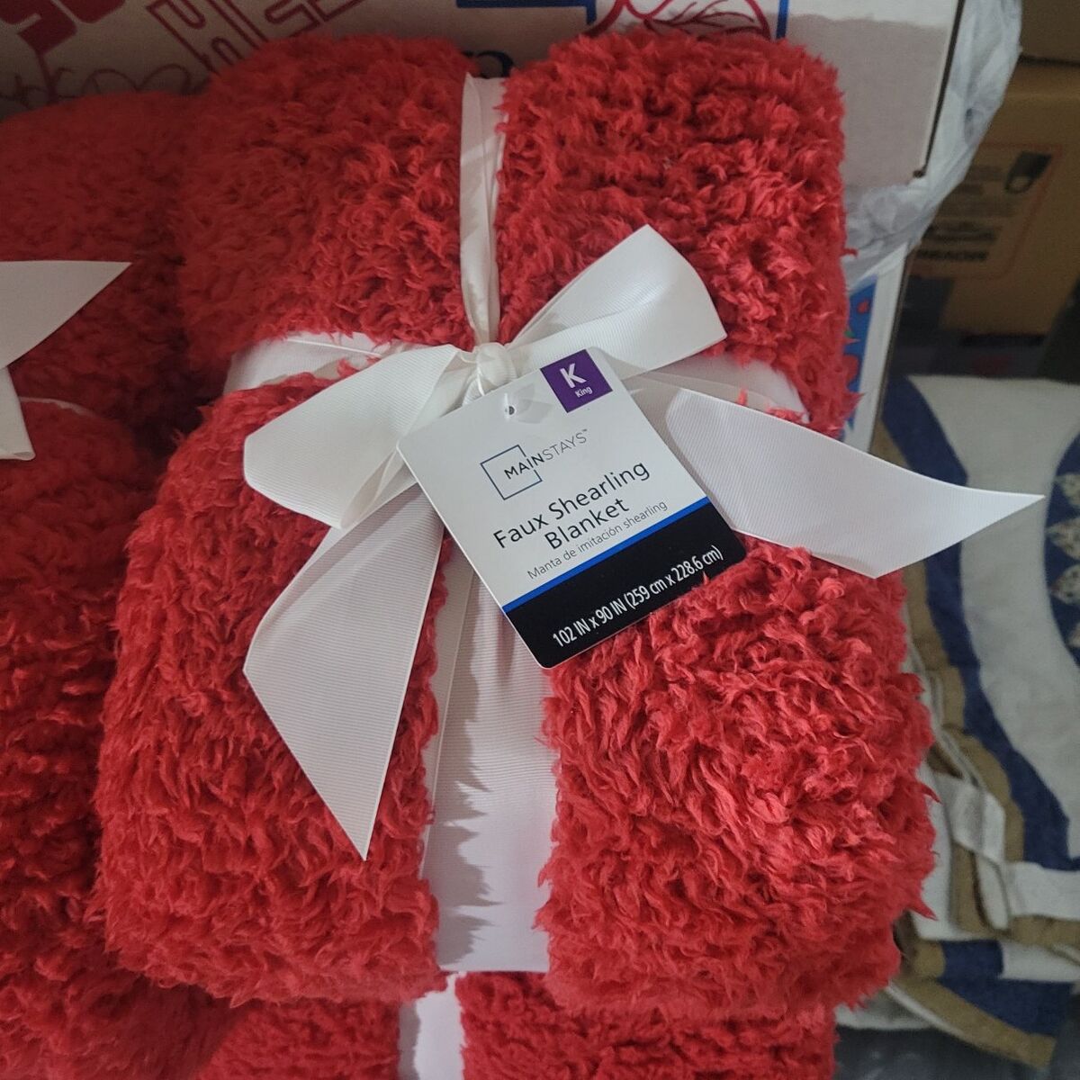 King Faux Shearling Blanket